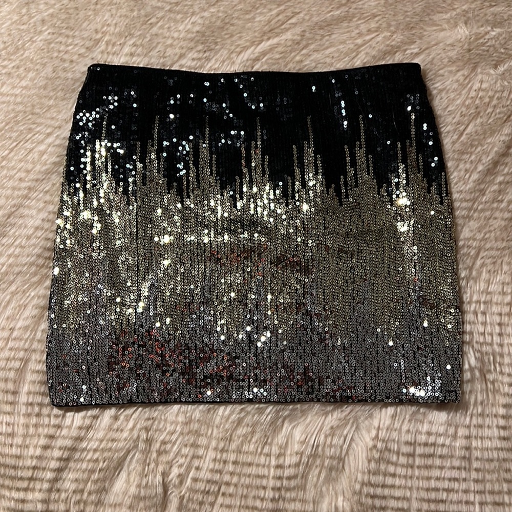 Silver and black sequins Skirt